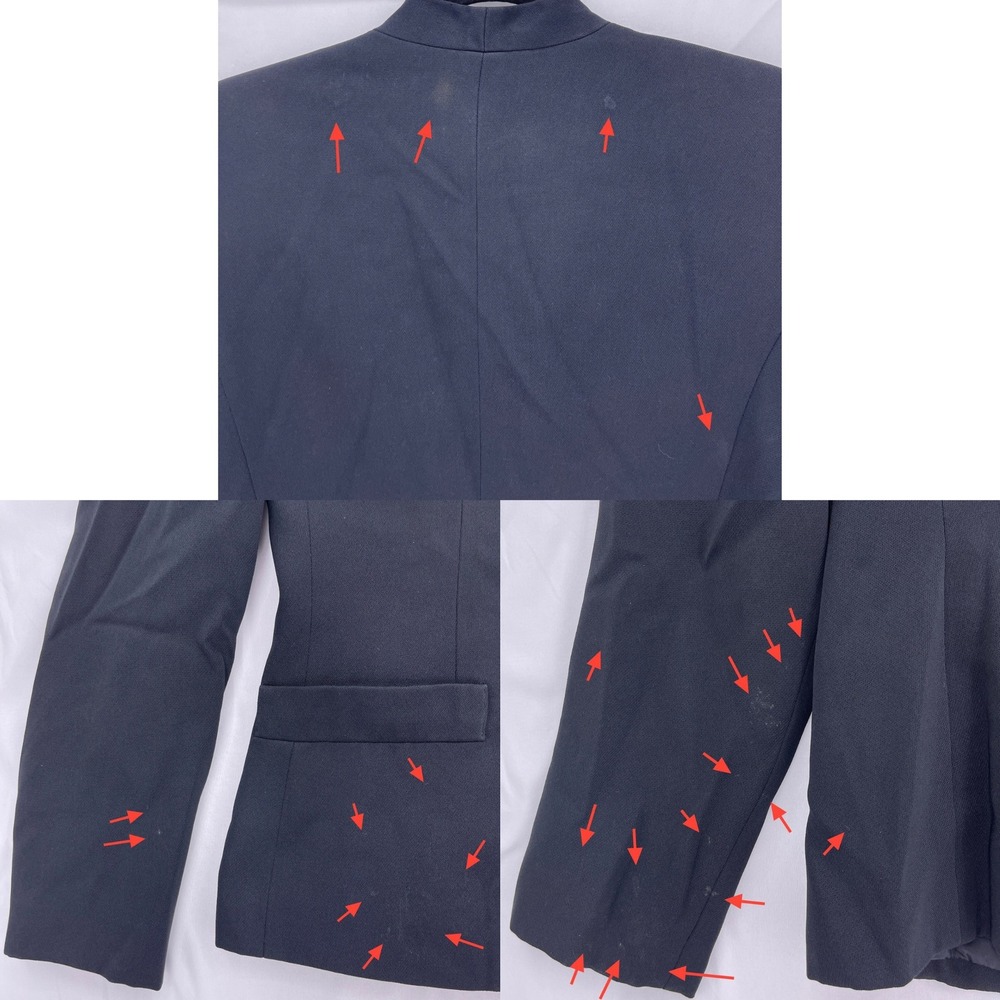 Kasper A.S.L. Black Blazer 8 Padded Shoulders Faux Pockets Button Front - Picture 8 of 8